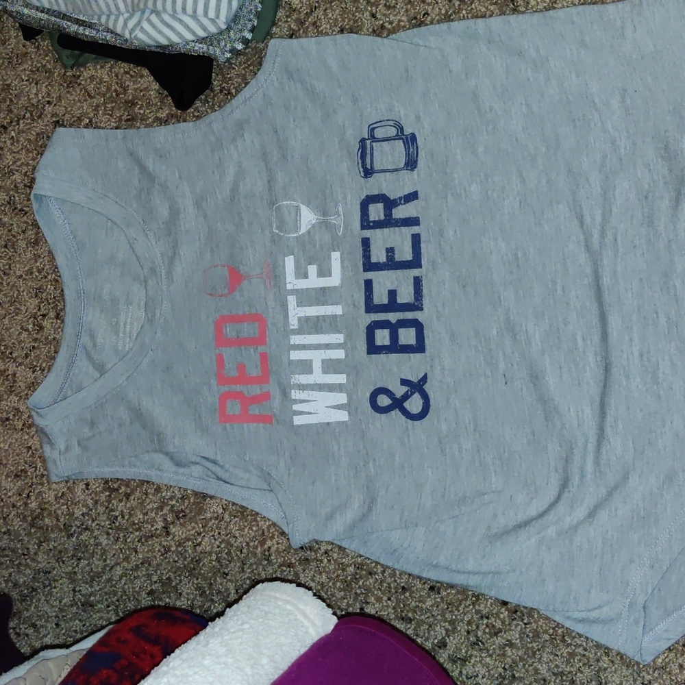 🔥Red white & beer tank